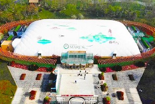 扬州4.18国际生态旅游节开幕，优发国际“飞艇”气膜主会场惊艳亮相