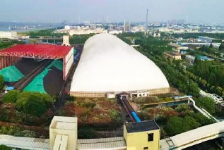 优发国际气膜环保持续发力：3万平大跨度气膜煤仓助利港电力减尘降排