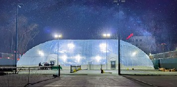 优发国际快讯：国内首个全透明气膜体育馆落成，一个可以看星星的球馆！